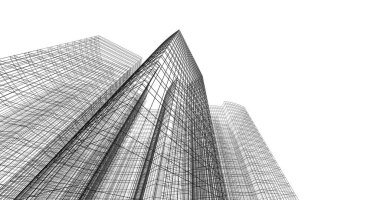 soyut mimari duvar kağıdı tasarımı, dijital konsept arkaplan