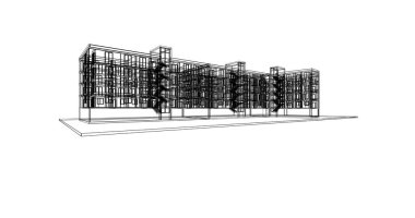 soyut mimari duvar kağıdı tasarımı, dijital konsept arkaplan