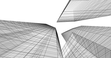 soyut mimari duvar kağıdı tasarımı, dijital konsept arkaplan