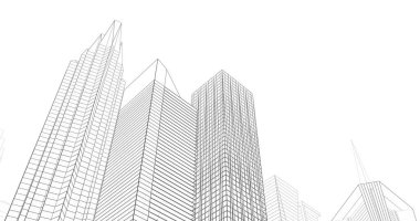 soyut mimari duvar kağıdı tasarımı, dijital konsept arkaplan