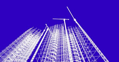 soyut mimari duvar kağıdı tasarımı, dijital konsept arkaplan