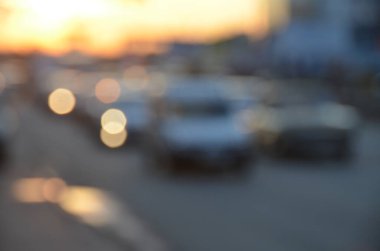 Bulanık şehir manzarası, soyut arkaplan 