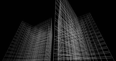 soyut mimari duvar kağıdı tasarımı, dijital konsept arkaplan