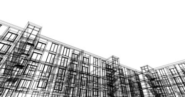 soyut mimari duvar kağıdı tasarımı, dijital konsept arkaplan