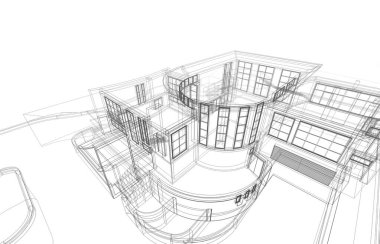 soyut mimari duvar kağıdı tasarımı, dijital konsept arkaplan
