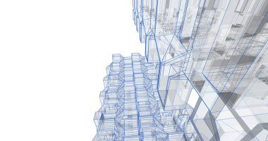 soyut mimari duvar kağıdı tasarımı, dijital konsept arkaplan