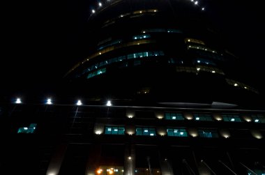 Bulanık soyut ışıklar gece şehrin arka planı