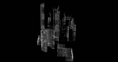 soyut mimari duvar kağıdı tasarımı, dijital konsept arkaplan