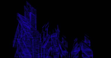 soyut mimari duvar kağıdı tasarımı, dijital konsept arkaplan