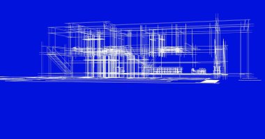 soyut mimari duvar kağıdı tasarımı, dijital konsept arkaplan
