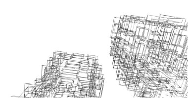 soyut mimari duvar kağıdı tasarımı, dijital konsept arkaplan