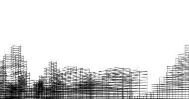 soyut mimari duvar kağıdı tasarımı, dijital konsept arkaplan