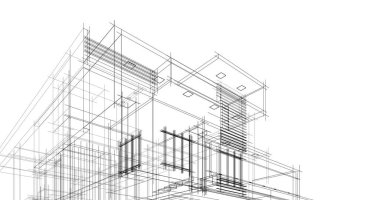 minimal geometrik şekiller, mimari çizgiler