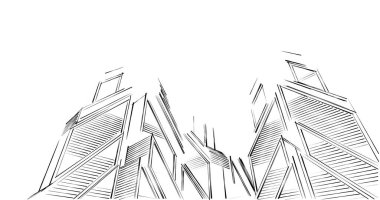 soyut mimari duvar kağıdı tasarımı, dijital konsept arkaplan