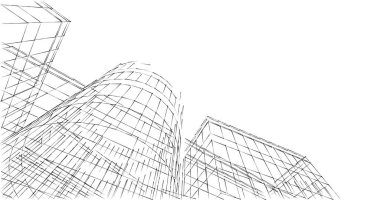 soyut mimari duvar kağıdı tasarımı, dijital konsept arkaplan