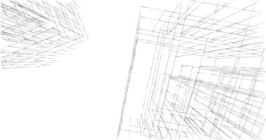 soyut mimari duvar kağıdı tasarımı, dijital konsept arkaplan