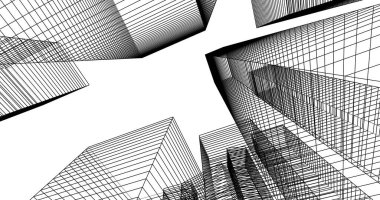 soyut mimari duvar kağıdı tasarımı, dijital konsept arkaplan