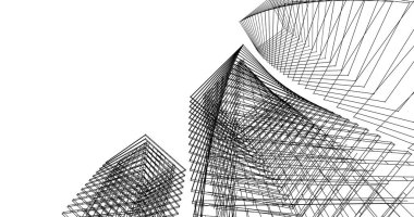 soyut mimari duvar kağıdı tasarımı, dijital konsept arkaplan