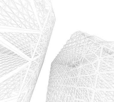 soyut mimari duvar kağıdı tasarımı, dijital konsept arkaplan