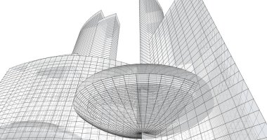 soyut mimari duvar kağıdı tasarımı, dijital konsept arkaplan