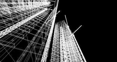 soyut mimari duvar kağıdı tasarımı, dijital konsept arkaplan