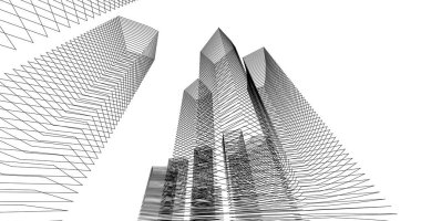 soyut mimari duvar kağıdı tasarımı, dijital konsept arkaplan