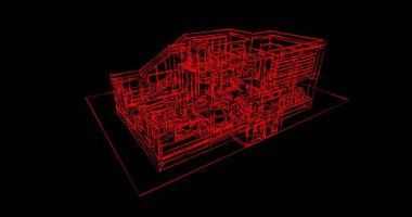 soyut mimari duvar kağıdı tasarımı, dijital konsept arkaplan