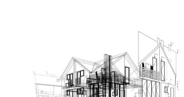 soyut mimari duvar kağıdı tasarımı, dijital konsept arkaplan