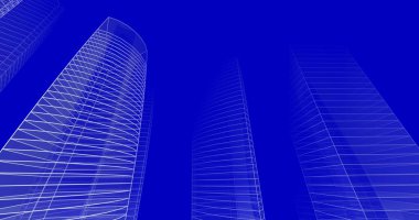 soyut mimari duvar kağıdı tasarımı, dijital konsept arkaplan