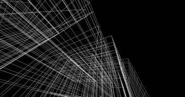 soyut mimari duvar kağıdı tasarımı, dijital konsept arkaplan