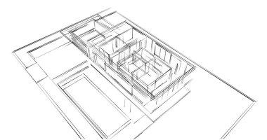 soyut mimari duvar kağıdı tasarımı, dijital konsept arkaplan