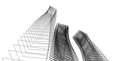 soyut mimari duvar kağıdı tasarımı, dijital konsept arkaplan