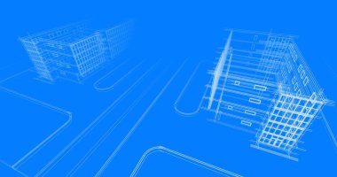 soyut mimari duvar kağıdı tasarımı, dijital konsept arkaplan