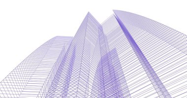 soyut mimari duvar kağıdı tasarımı, dijital konsept arkaplan