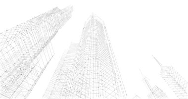 soyut mimari duvar kağıdı tasarımı, dijital konsept arkaplan