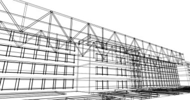 soyut mimari duvar kağıdı tasarımı, dijital konsept arkaplan
