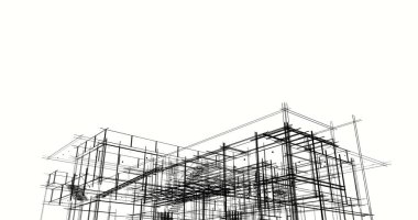 soyut mimari duvar kağıdı tasarımı, dijital konsept arkaplan