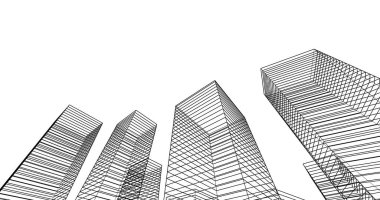 soyut mimari duvar kağıdı tasarımı, dijital konsept arkaplan