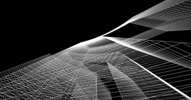 soyut mimari duvar kağıdı tasarımı, dijital konsept arkaplan