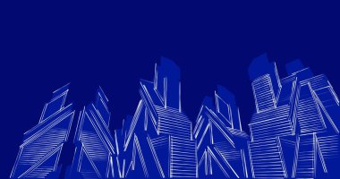 soyut mimari duvar kağıdı tasarımı, dijital konsept arkaplan