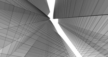 soyut mimari duvar kağıdı tasarımı, dijital konsept arkaplan