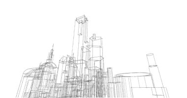 soyut mimari duvar kağıdı tasarımı, dijital konsept arkaplan