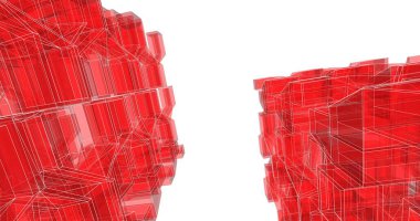 soyut mimari duvar kağıdı tasarımı, dijital konsept arkaplan