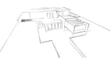 soyut mimari duvar kağıdı tasarımı, dijital konsept arkaplan