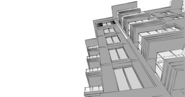 soyut mimari duvar kağıdı tasarımı, dijital konsept arkaplan