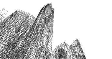 soyut mimari duvar kağıdı tasarımı, dijital konsept arkaplan