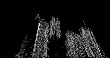 soyut mimari duvar kağıdı tasarımı, dijital konsept arkaplan