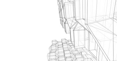 soyut mimari duvar kağıdı tasarımı, dijital konsept arkaplan