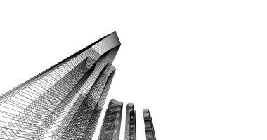 soyut mimari duvar kağıdı tasarımı, dijital konsept arkaplan