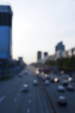 Bulanık şehir manzarası, soyut arkaplan 